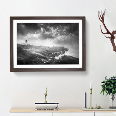Moody Lighthouse and Seascape - Picture Frame Graphic Art Print