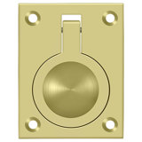 Deltana FRP25CR003 Flush Ring Pull, 2-1/2" x 1-7/8" in PVD Polished Brass