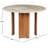 Catalena Round Stone Top with Solid Wood Base Dining Table