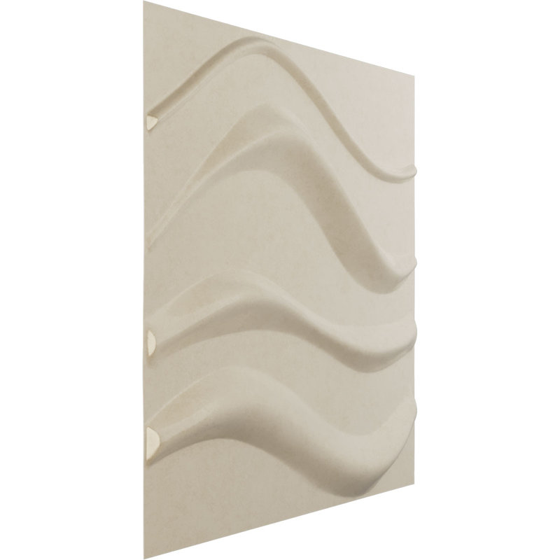 Panneau mural décoratif 3D EnduraWall ondulé l 19 5/8 po x H 19 5/8 po, brume de perle métallique universelle (couvre 2,67 pieds carrés)