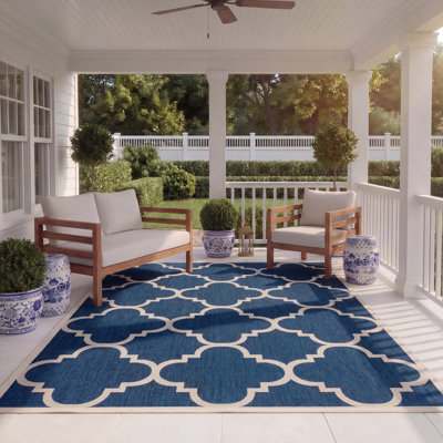 Tapis d'intérieur / extérieur à motif géométrique Herefordshire Performance