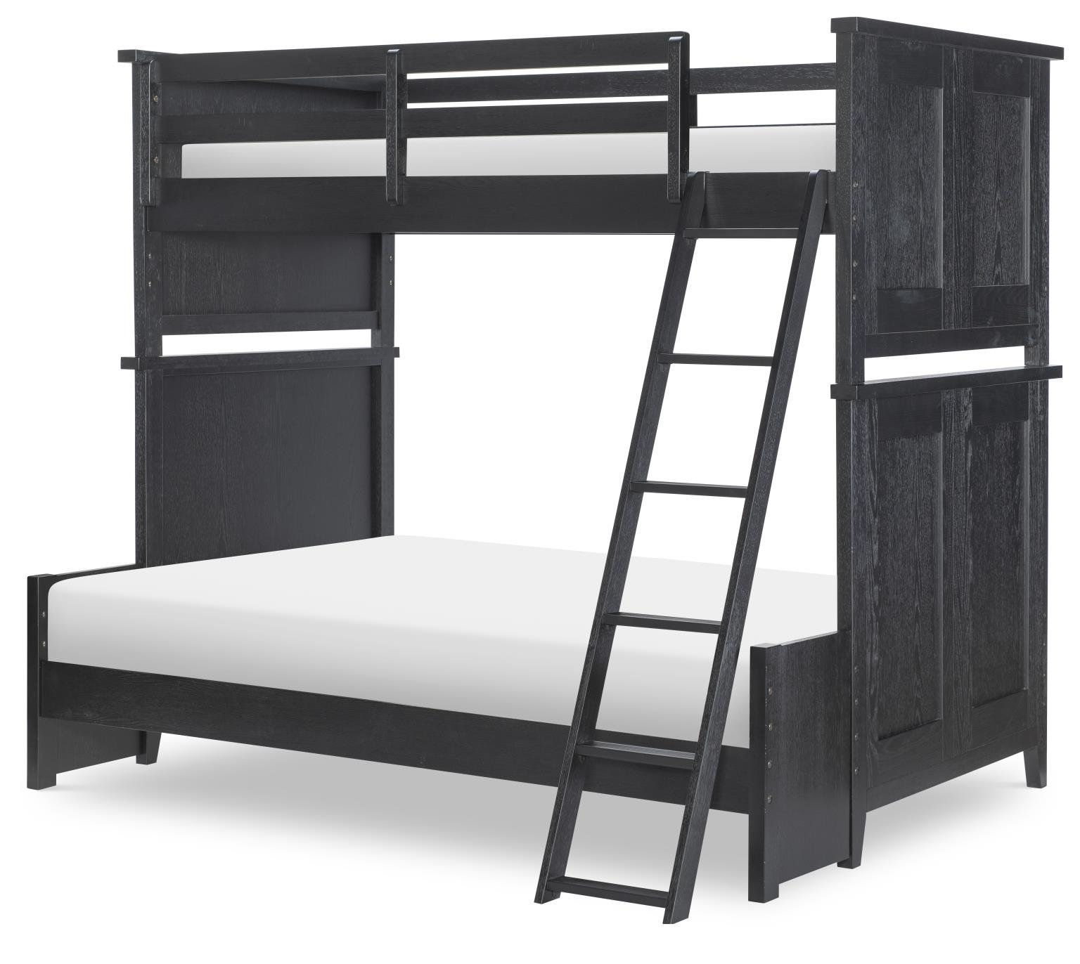 Today's Traditions Bunk Bed With Ladder, Twin Over Full, Blacksmith