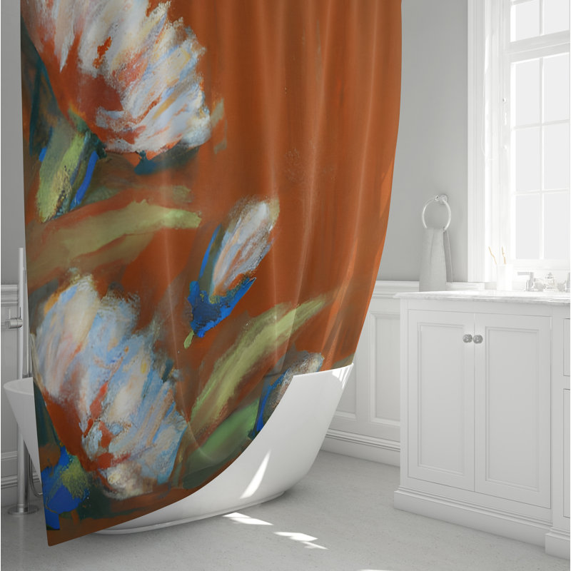 Huot Floral Shower Curtain, 93" H x 70" W