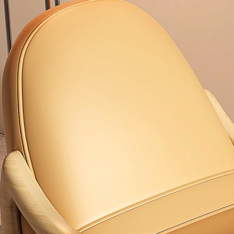 Chaise berçante en bois massif, Orange