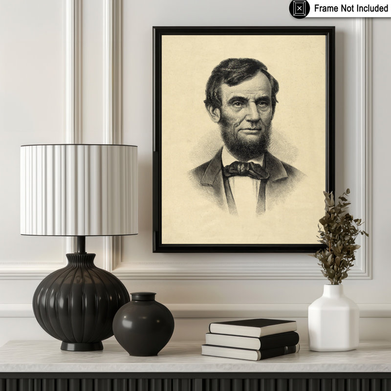 Abraham Lincoln Portrait No1, Unframed, Poster, H 16 po x l 20 po