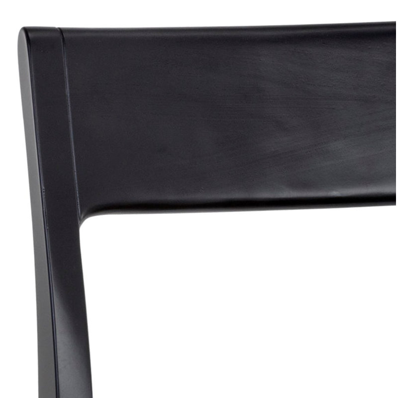 Upland Solid Wood Dining Chair, Black