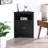 Black Sideboard Cabinet With Adjustable Shelves For Bathroom, Kitchen And Living Room - , , Easy To Clean Multifunctional Storage Corner Waterproof Surface, Assembly