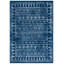 Tapis bleu marine / gris Shally-1493368695