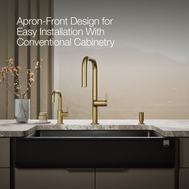 CAIRN 1 BASIN 36-In SHORT APRN, Matte Black
