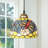 1-Light Mini Stained Glass Pendant Light