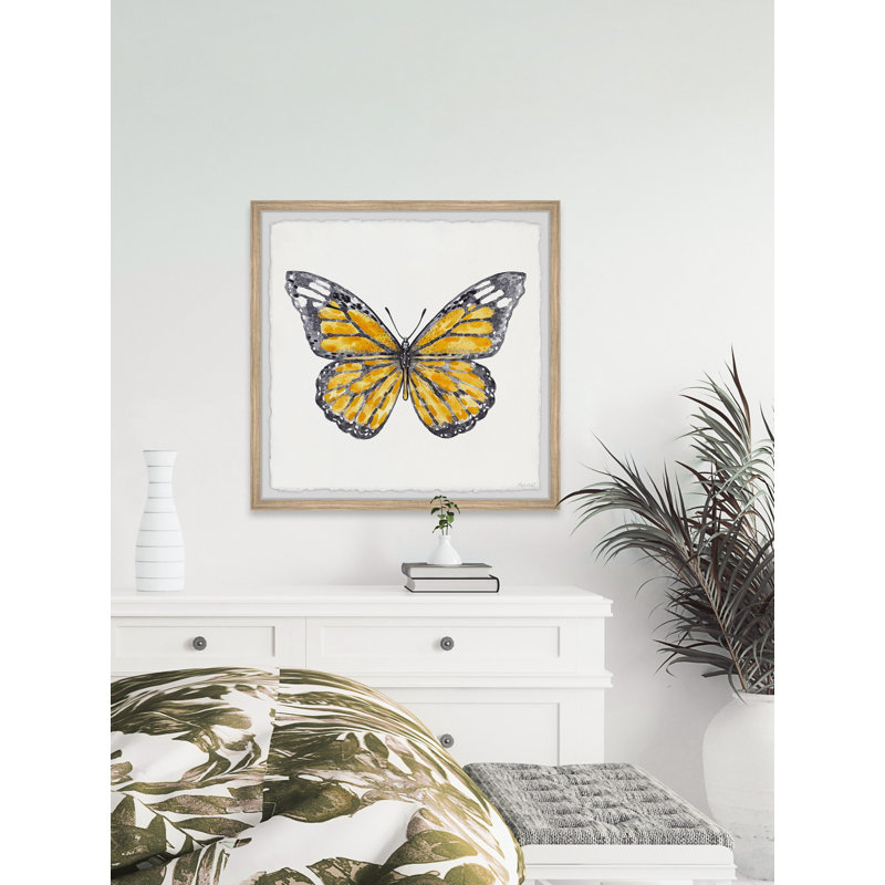 Tout sur les papillons - peinture encadrée, H 32 po x l 32 po x P 1,50 po