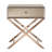 Nyasha Mirrored Glass Top End Table with Storage-375640121