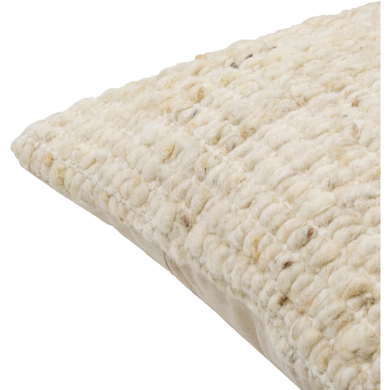  Housse de coussin et insert, H 20 po x l 20 po, Crème, Housse de coussin seulement - sans coussin