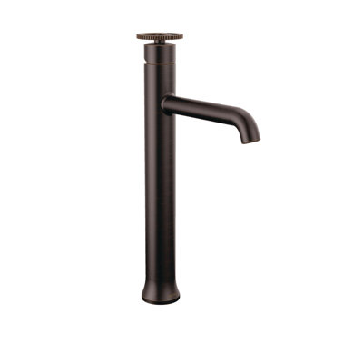Trinsic Single Hole Vessel Bathroom Faucet with Wheel Handle, Single Handle Bathroom Sink Faucet