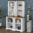Two-Piece Tall Curved Bookshelf, Freestanding Tall Cabinet With Fully Open Storage, Stylish Display Shelf With Anti-Tip Device-440552638