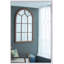 Grand miroir décoratif arqué 34 x 54,3 po avec cadre brun