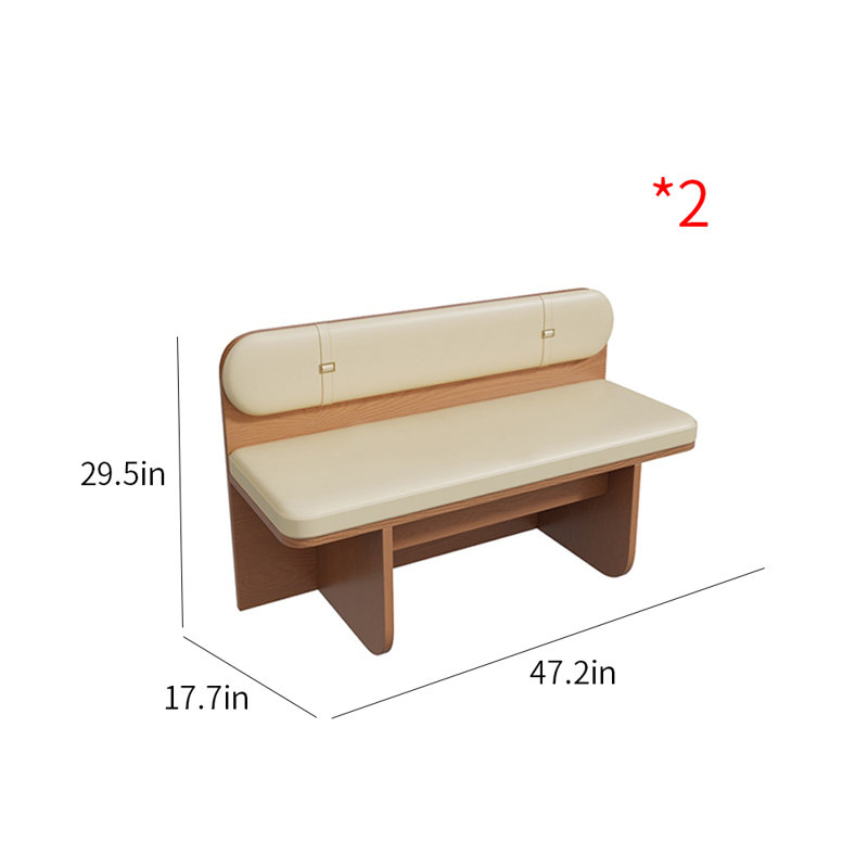 Banc rembourré en similicuir Rayni