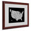 « usa states text map », reproduction d’art textuel sur toile encadrée-11952800-11952802-70559086