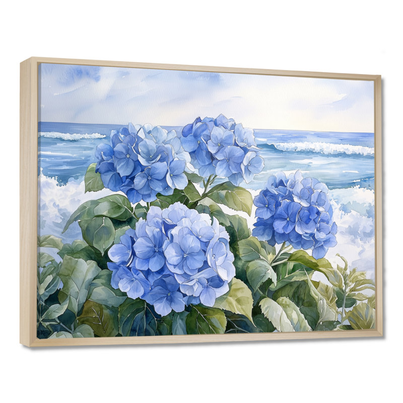 Ioab - Floral Wall Art, H 24 po x l 32 po, Cadre flottant, Naturel