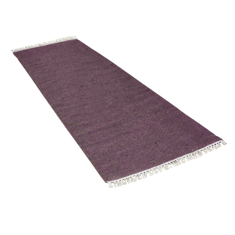 Tapis d'intérieur en coton et polyester tissé à la main, Tapis de couloir : 2 pi 6 po x 10 pi