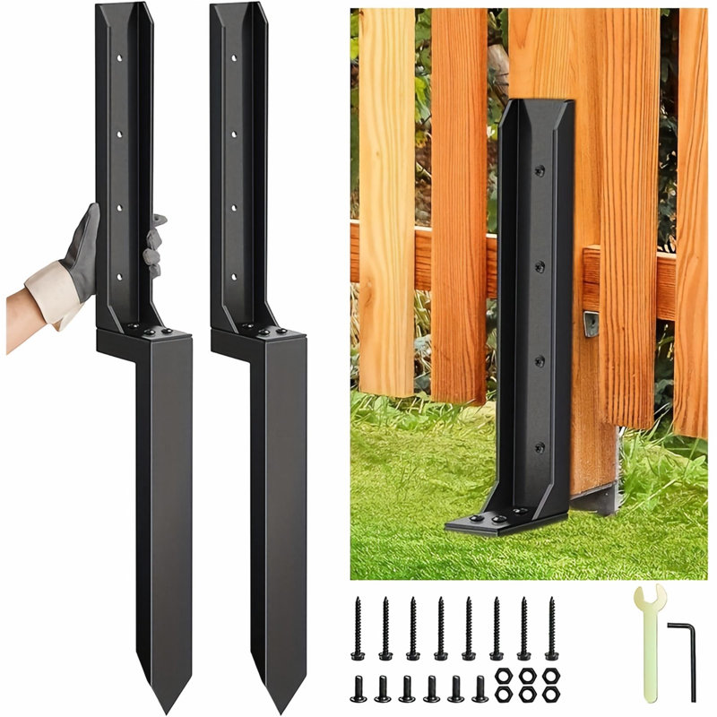 2pcs Fence Post Repair Kit Fence Post Stakes