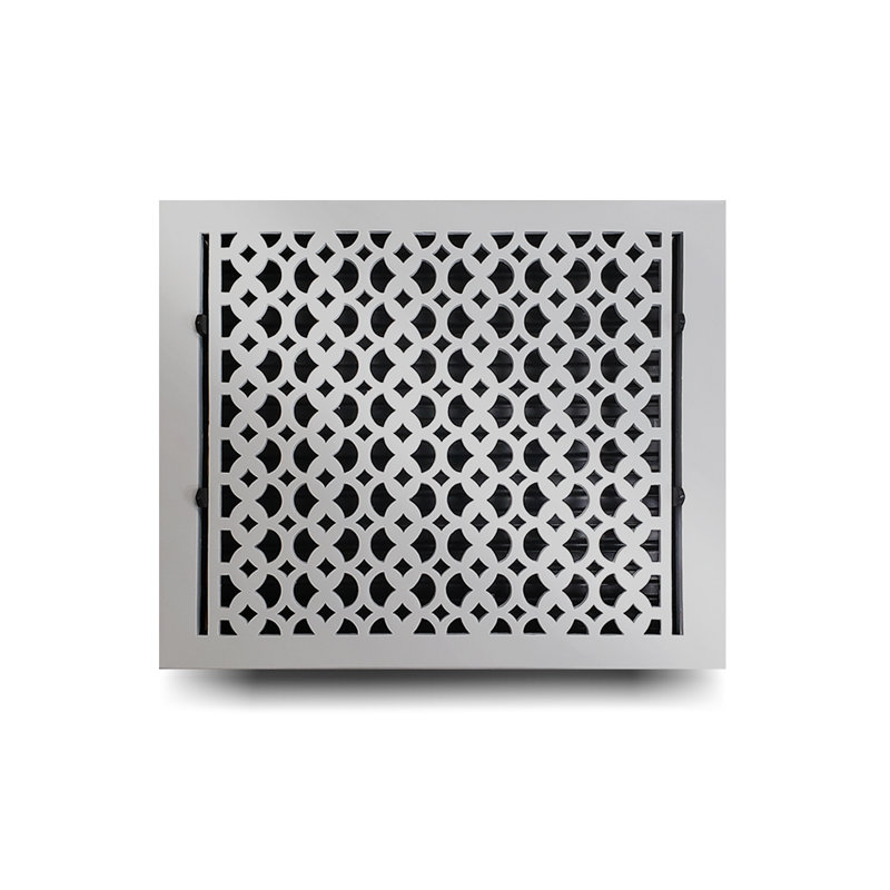 Registre mural en métal, 16" L x 13.5" W x 2.35" H, Blanc