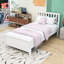 Twin Size Wood Platform Bed with Headboard-1524577503