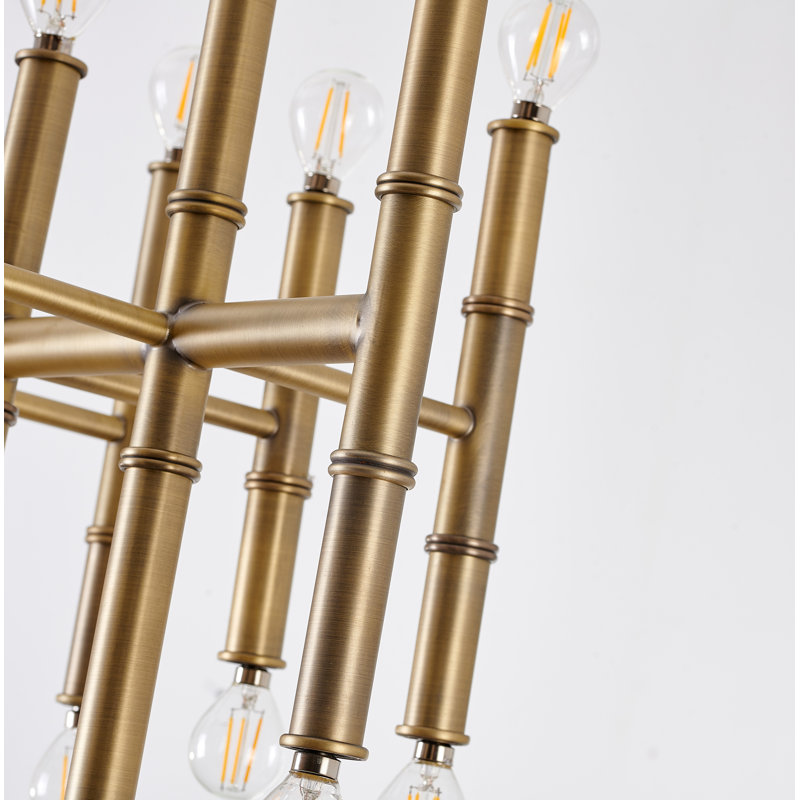 Luminaire suspendu linéaire unique à 42 lumières Shauntra