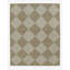 Winnie Wool Checkered Area Rug in Beige/Tan-742814130