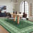 Modern Neutral Bordered Area Rugs, Green 9'X12' Soft Washable Non Slip Solid Geometric Large Throw Carpet for Living Room Bedroom Dining Nursery Apartment Dorm Office Farmhouse Home Decor-577627126