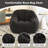 Compression 37"W Soft Teddy Fabric Tufted Memory Sponge Foam Filled Bean Bag Chair-1689164113