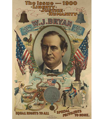 La question-1900. liberté. justice. humanité. « et bryan »-impression publicitaire