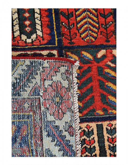 Tapis en laine d'agneau unique 4 pi 5 po x 6 pi 5 po