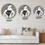 Horloge murale moderne Empowered Cosmic Women Geometric Goddess Series - noir et blanc-59913778