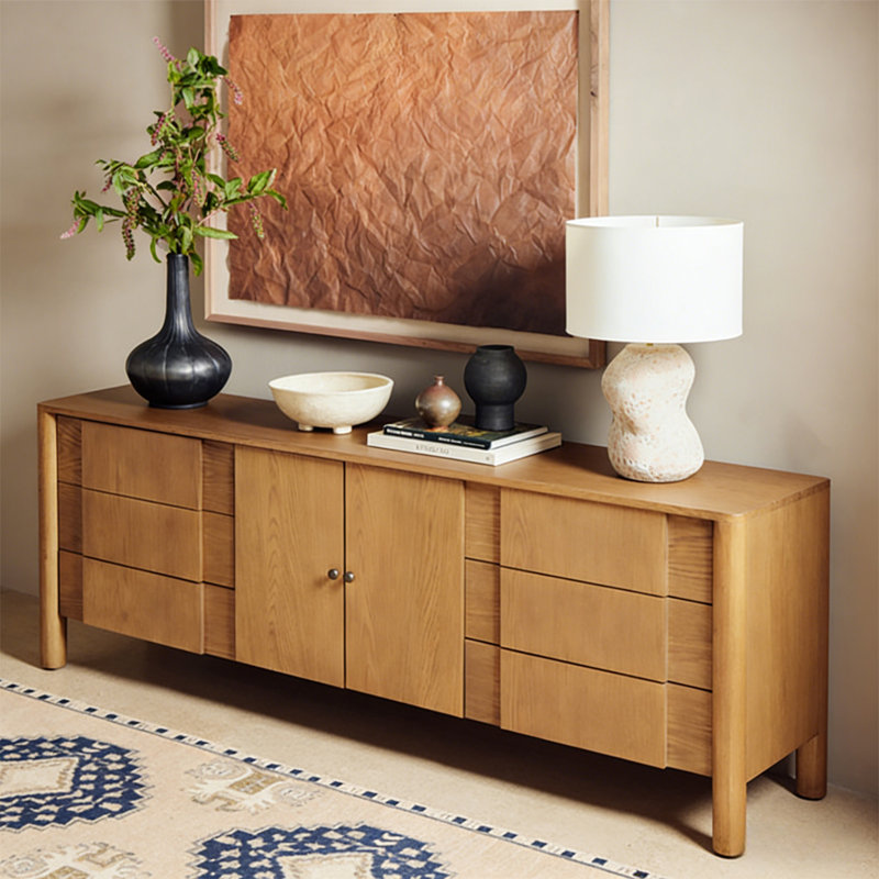 Armoire de rangement rétro de style français, Brun orangé