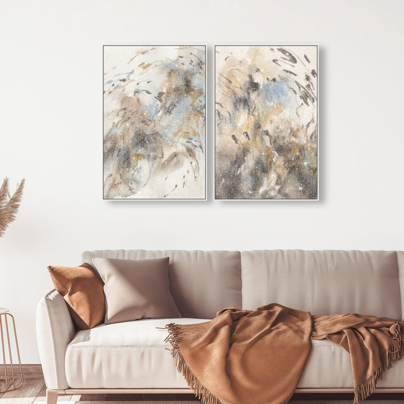 Mindfulness Set Set by Oliver Gal, 32"H x 22"W, White Floater Frame