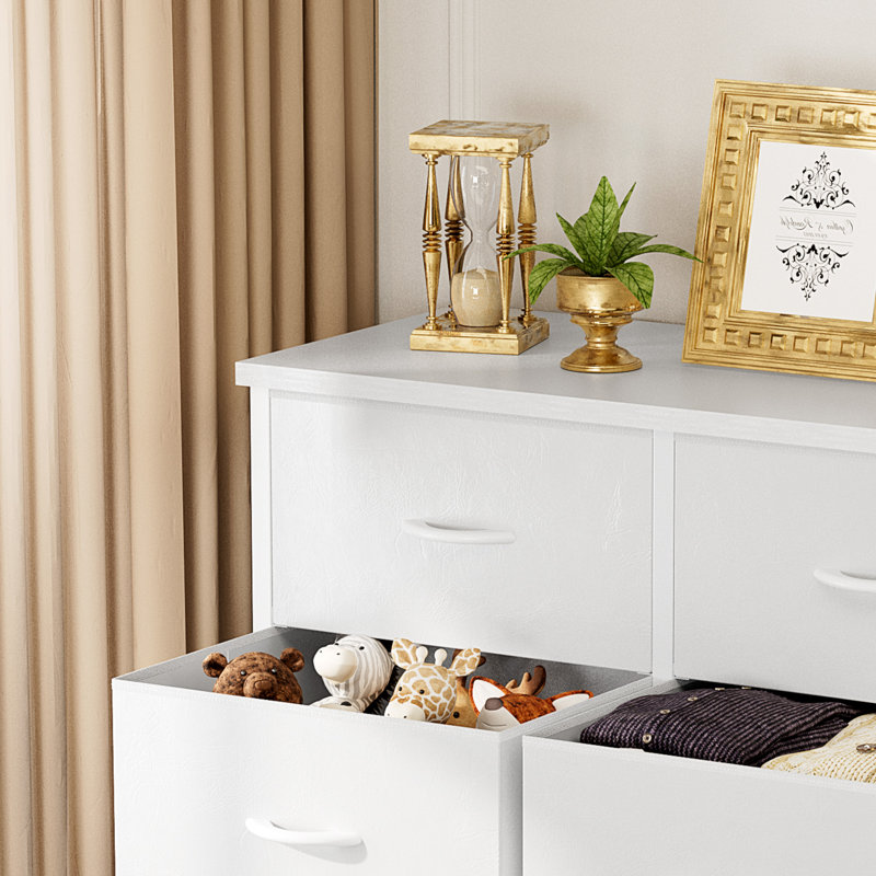  Commode 6 tiroirs Enegess, Blanc