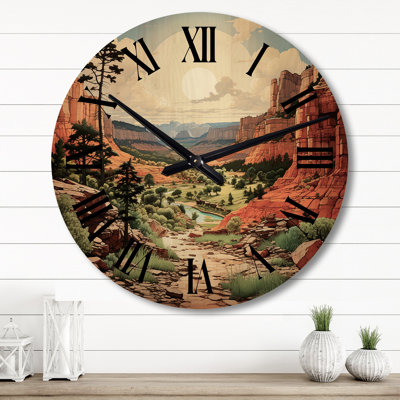 Horloge murale en bois massif Myron