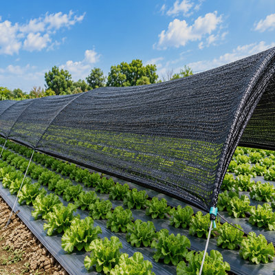 LOVE STORY 55% Black Shade Cloth, HDPE Garden Shade Netting for Plant Cover, Greenhouse, Patio & Outdoor Use
