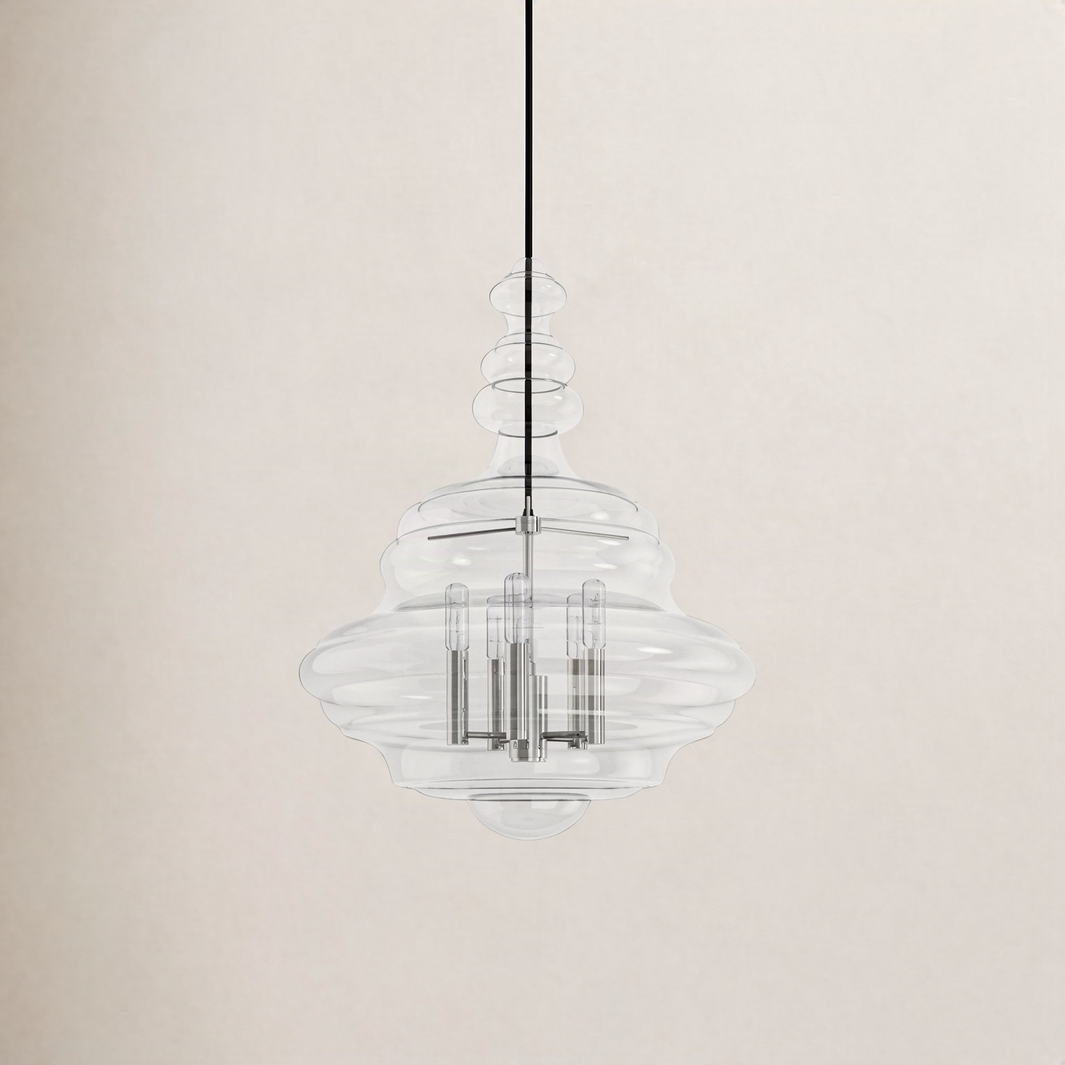 Natale 5-Light Pendant, Polished Nickel
