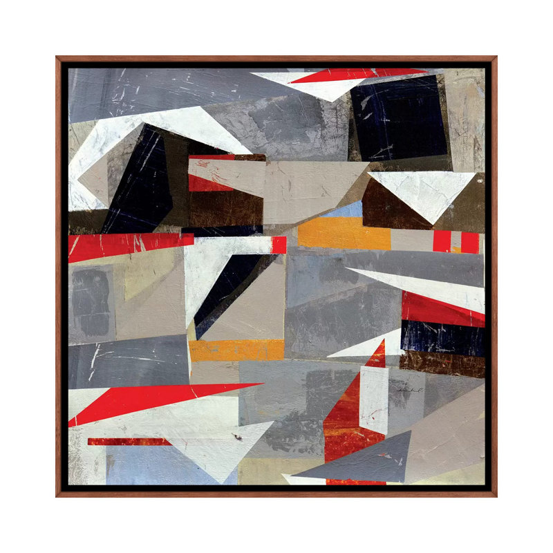 Marina - Painting on Canvas, 66.04 cm H x 66.04 cm W, Classic Brown Wood Framed