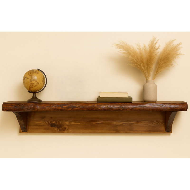 Tablette murale Live Edge, 5 pi en teinture américaine ancienne, 60