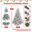 Arbre de Noël artificiel enneigé 6 pi avec 400 lumières incandescentes blanc chaud, embouts 1931, pin enneigé PE + PVC avec branches à mémoire de forme partielle, support en métal pliable pour les fêtes