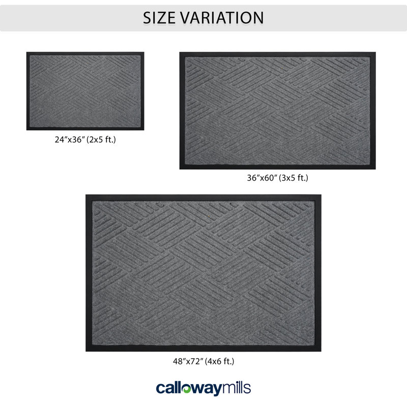Tapis grille 3 pi x 5 pi, Gris