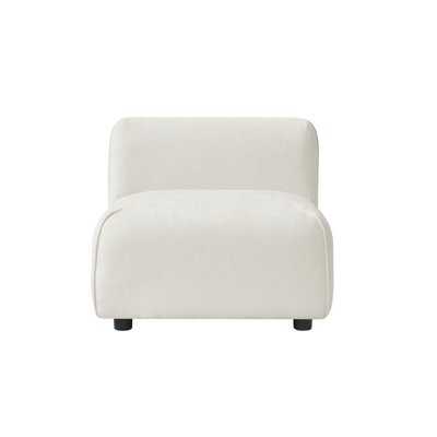 Sora Japandi Minimalist Fabric Upholstered Accent Chair with Low-Profile Design
