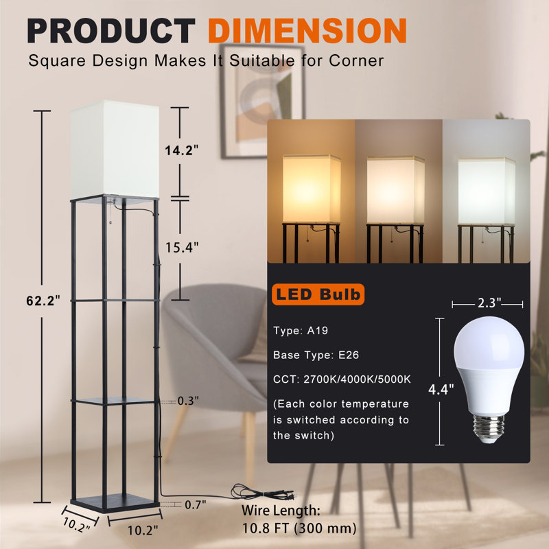 Aerona 62.2'' Column Floor Lamp