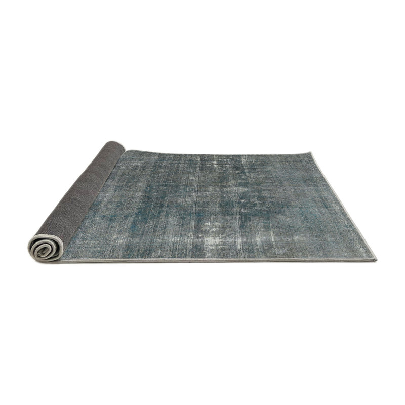 Tapis traditionnel gris / bleu, Rond 4 pi