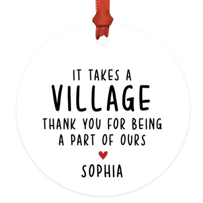 Custom Daycare Ornament Thank You For Being Part Of Ours Christmas Gift For Teacher Or Provider
