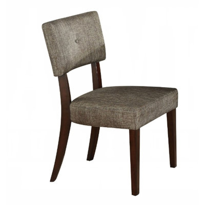 Ensemble de 2 chaises d'appoint élégantes en tissu gris avec finition moderne - fabrication (de 2)