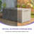 Quartey 120 Gallons Resin Deck Box with Soft Close Mechanism-58650407